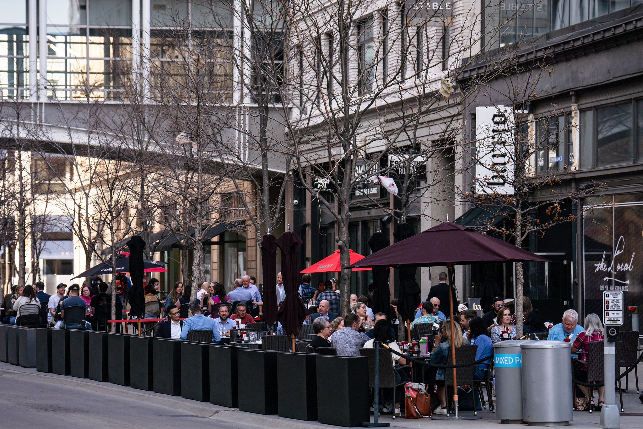 Downtown Minneapolis sidewalk dining